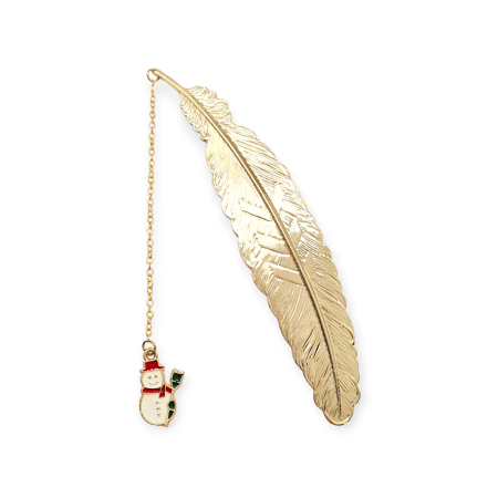bookcase metal gold snowman2